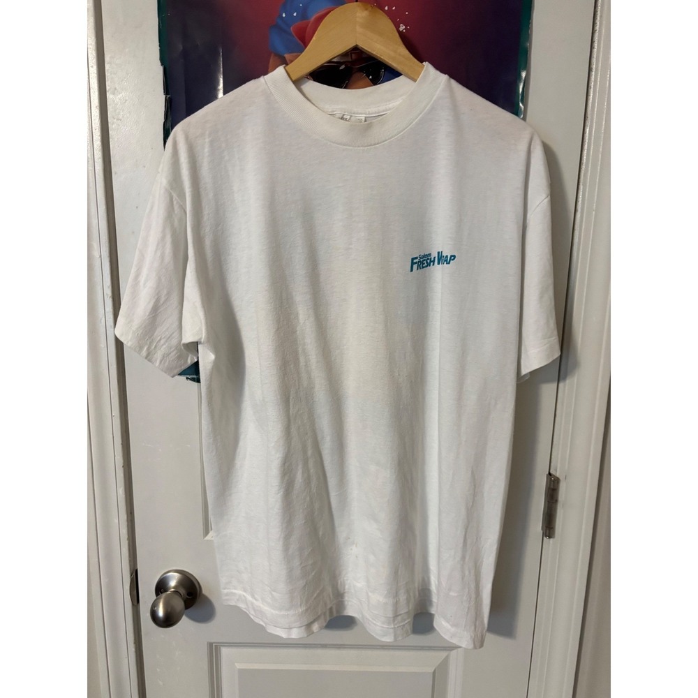 Vintage 90s Salem Fresh Wrap T Shirt Escape to the Fresh Side Neon Graphic XL